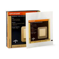 Medline Optifoam MSC1044EP Adhesive w/ Border Foam Dressing, 4-1/2 x 4-1/2 in (100/Case)