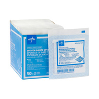 Medline NON21420 Sterile USP Type VII Gauze Sponge, 8 Ply, 2 x 2 in (1500 2-packs per Case)