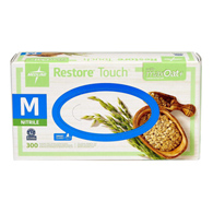 Medline Restore Touch OAT3002 Nitrile Exam Glove, Green, Medium (300/BX)