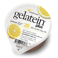 Gelatein Plus 11703 Lemon High Protein Gelatin, 4 oz cup (CS)