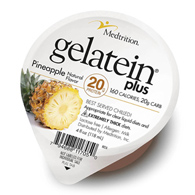 Gelatein Plus Medtrition/National Nutrition 11705 Gelatein Plus Pineapple High Protein Gelatin, 4 oz cup (CS/36)