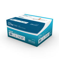 MHC Medical 620 Standard Insulin Syringe with Needle, 1 mL, 5/16 in, 30G (100/BX)