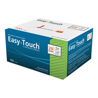MHC Medical 829555 Standard Insulin Syringe with EasyTouch Needle, 0.5 mL, 1/2 in, 29G (100/BX)