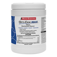 Opti-Cide Max Micro Scientific Industries M60034-Opti-Cide Max Surface Disinfectant Cleaner Wipes, Cleaners & (CS/12)