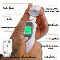 MOBI 700026 DualScan Smart Bluetooth Ear & Forehead Thermometer