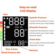 MOBI 70167 Wrist Blood Pressure Monitor - Large LCD and Auto Memory