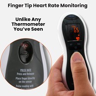 MOBI 70203 DualScan Ultra Pulse Talking Ear & Forehead Thermometer with Fingertip Pulse Monitor