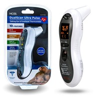 MOBI 70203 DualScan Ultra Pulse Talking Ear & Forehead Thermometer with Fingertip Pulse Monitor