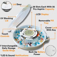 MOBI 70678 Smart Wi-Fi Pill & Medication Dispenser - 28 Day Capacity