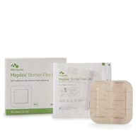 Mepilex Border Flex Lite Molnlycke 581300-Mepilex Border Flex Lite Silicone Foam Dressing, 4 x 4 in, Foams (BX/5)