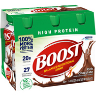 Boost High Protein Nestle Healthcare Nutrition 00041679940365 Boost High Protein Chocolate Complete Nutritional Drink (CS/24)