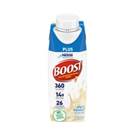 Boost Plus Nestle Healthcare Nutrition 00043900811864 Boost Plus Vanilla Balanced Nutritional Drink, 8 oz Carton (CS/24)