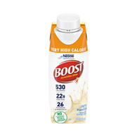 Boost Very High Calorie Nestle Healthcare Nutrition 00043900894348 Boost Very High Calorie Vanilla Nutritional Drink (CS/24)