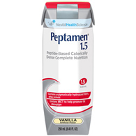Peptamen 1.5 Nestle Healthcare Nutrition 00798716181907 Peptamen 1.5 Vanilla Peptide-Based Calorically Dense Complete (EA/1)