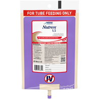 Nutren 1.5 Nestle Healthcare Nutrition 10798716263549-Nutren 1.5 Ready to Hang Prefilled Container, 1000 mL Bag (CS/6)