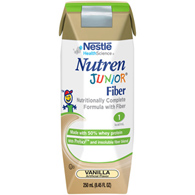 Nutren Junior Fiber Nestle Healthcare Nutrition 9871616063-Nutren Junior Fiber Vanilla Pediatric Oral Supplement, 8.45 (CS/24)