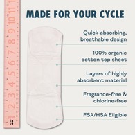 Nyssa Regular Absorbency Pads - Organic Cotton Cover