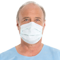 FluidShield O&M Halyard 41802-Fluidshield Surgical Mask, Masks (BX) - Fluidshield Surgical Mask