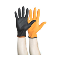 Black-Fire* O&M Halyd 44757-Black-Fire* Nitrile Reversible Exam Glove, Medium, Black/Orange (BX/50)