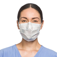 O&M Halyd 47117 Procedure Mask, Pleated, One Size Fits Most, Yellow, Non-Sterile (BX/50)