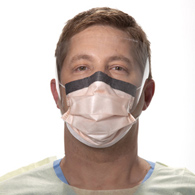O&M Halyd 47147 FluidShield Procedure Mask with Eye Shield Anti-Fog Orange, Non-Sterile (BX/25)