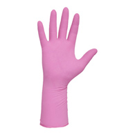 O&M Halyd 47454 Pink Underguard Nitrile Extended Cuff Length Exam Glove, Medium, Pink (CS/1000)