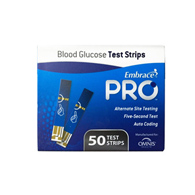 Embrace Omnis Health ALL02AM0202-Embrace Blood Glucose Test Strips, Glucose Meter Test Strips (CS)