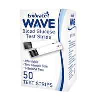 EmbraceWave Omnis Health APX04AB0404-EmbraceWave+ Blood Glucose Test Strips, Glucose Meter Test Strips (EA/1)