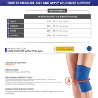 OTC 0141 Neoprene Knee Support - Oval Pad - Blue