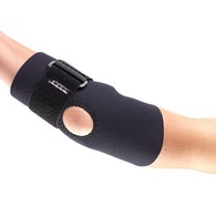 OTC 0302BL-L Neoprene Elbow Support with Encircling Strap - Black - Large