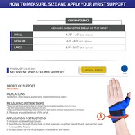 OTC 0303 Neoprene Wrist - Thumb Support - Blue