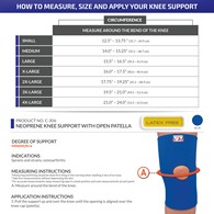 OTC 0306 Neoprene Knee Support - Open Patella