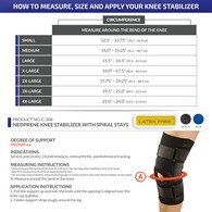 OTC 0308 Neoprene Knee Stabilizer - Spiral Stays