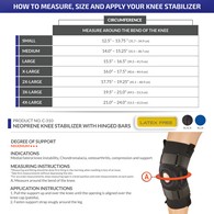 OTC 0310 Neoprene Knee Stabilizer - Hinged Bars