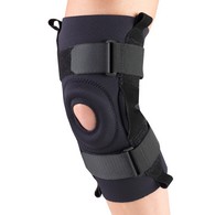 OTC 0310BL-M Neoprene Knee Stabilizer - Hinged Bars - Black - Medium