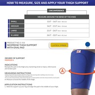 OTC 0315 Neoprene Thigh Support with Oval Pad - Blue