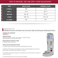 OTC 1799 Inflatable High Top Walker Boot, Tall - Gray