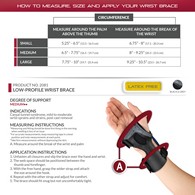 OTC 2081 Low Profile Wrist Brace - Black