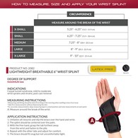 OTC 2082 6" Wrist Splint - Black