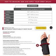 OTC 2083 8" Wrist Splint - Black