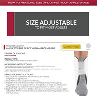 OTC 2092 Ankle Stirrup Brace with Airform Pads - White