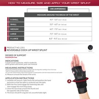 OTC 2351 Reversible Wrist Splint, Prop-up Brace for Carpal Tunnel, Adjustable Support, Elastic Glove - Black