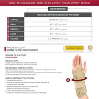 OTC 2360 Cock-Up Wrist Splint - Suede Finish - Beige