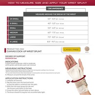 OTC 2362 Cock-Up Wrist Splint - Canvas - Ivory