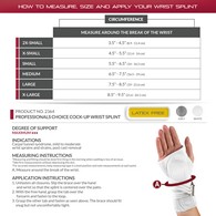 OTC 2364 Cock-Up Wrist Splint, Professionals Choice