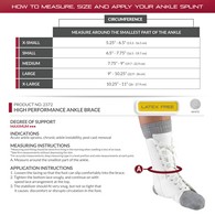 OTC 2372 Canvas Ankle Splint - White