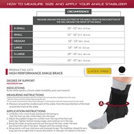 OTC 2376 Ankle Stabilizer with Exoskeleton And Straps - Black