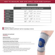 OTC 2415 Elastic Knee Support with Flexible Stays - Gray