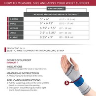 OTC 2418 Elastic Wrist Support with Encircling Strap - Gray/Blue
