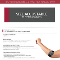 OTC 2421 Therapeutic Forearm Band / Tennis Elbow Relief Strap - Adjustable / Universal